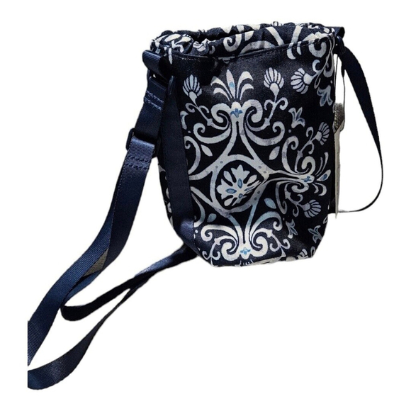 Vera Bradley Women Blue and White Lighten Up Water Bottle Crossbody - Picture 8 of 11